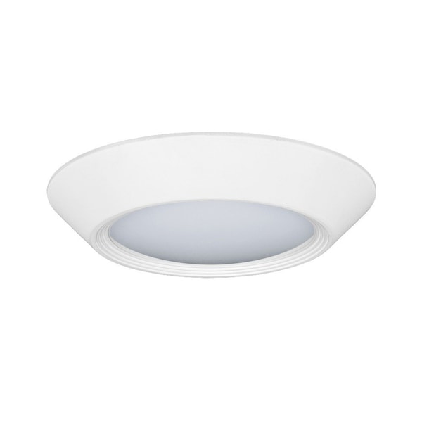 Jesco 1-light 6" LED disk Light - Mutli-Groove Design 3000K RE-GEO-FM-99206-3080-WH - main